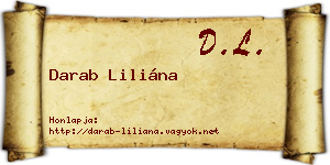 Darab Liliána névjegykártya